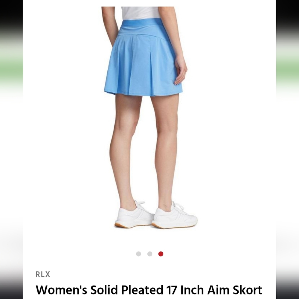 Ralph Lauren Women's Light Blue Pleated Skort